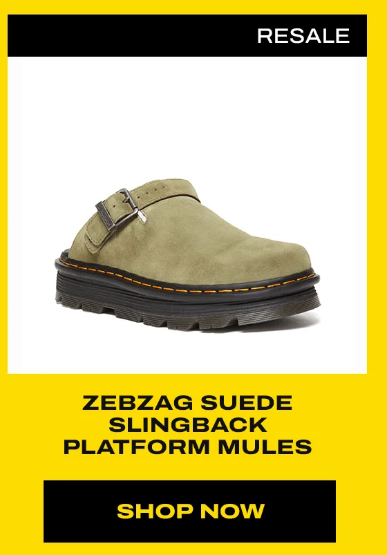 Zebzag Suede Slingback Platform Mules