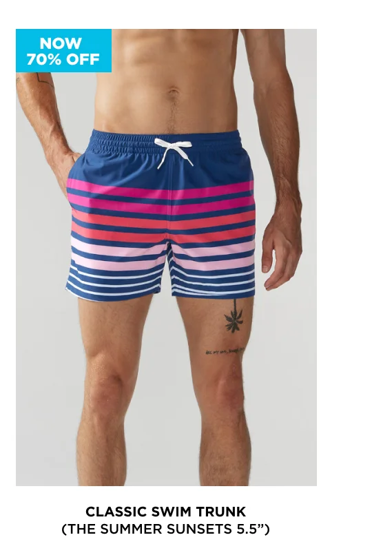 Classic Swim Trunk: The Summer Sunsets