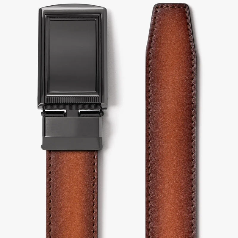 Image of Cognac Full Grain Leather Belt