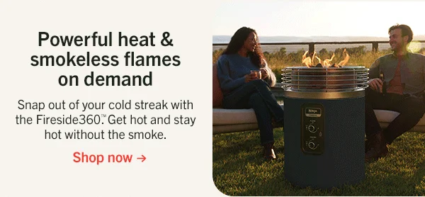 Powerful heat & smokeless flames on demand