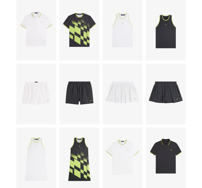 A selection of Fred Perry Tennis
