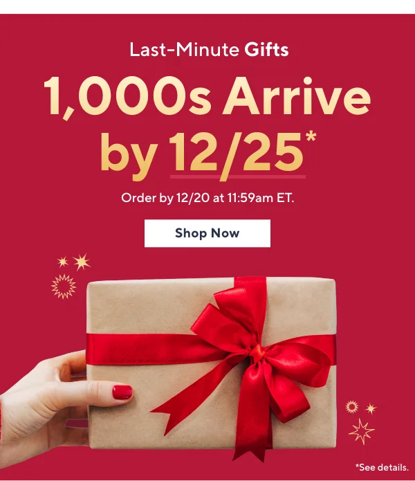 1000s arrive by 12/25