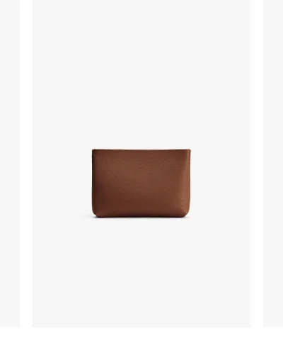 Small Zipper Pouch Dark Chestnut