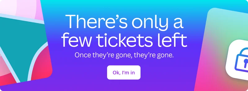 There's only a few tickets left. Once they're gone, they're gone.
