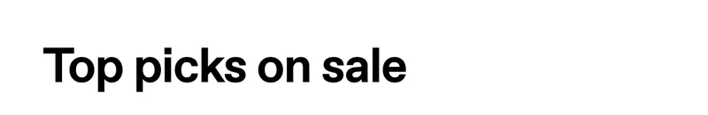 Top picks on sale