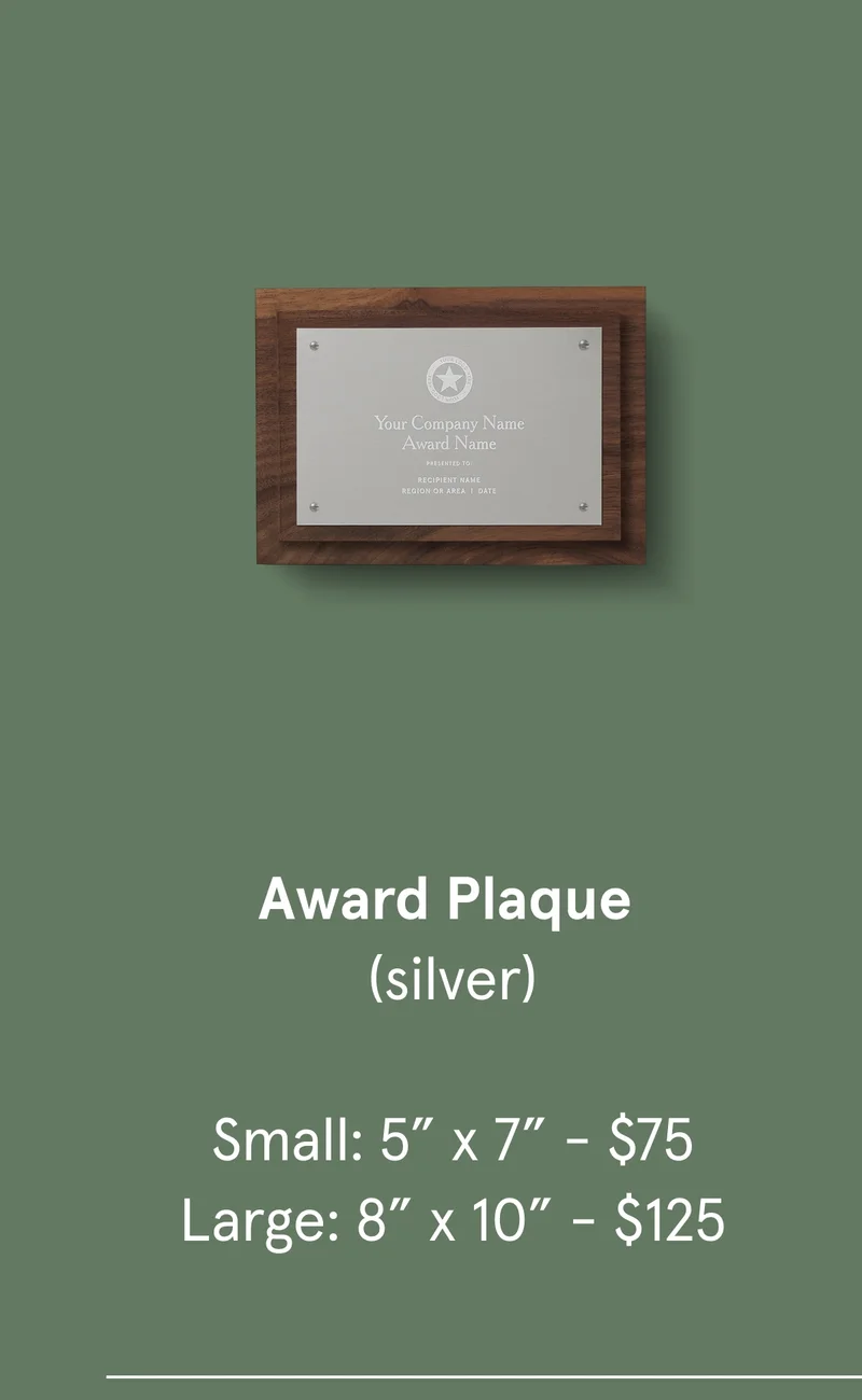 Award Plaque(silver)