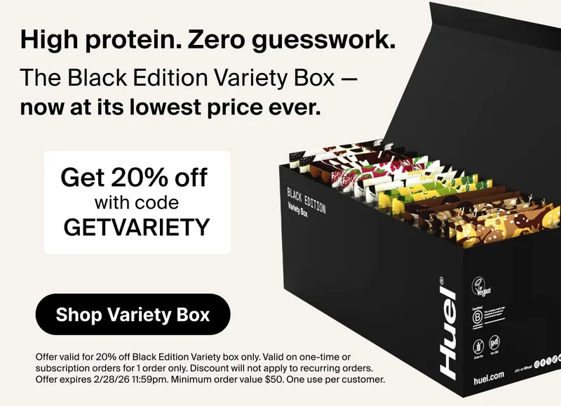 Get 20% off Black Edition Variety Box with code GETVARIETY