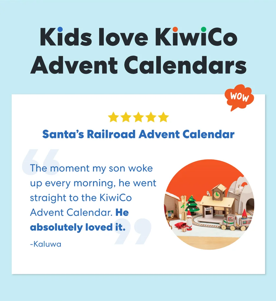 Kids love KiwiCo Advent Calendars