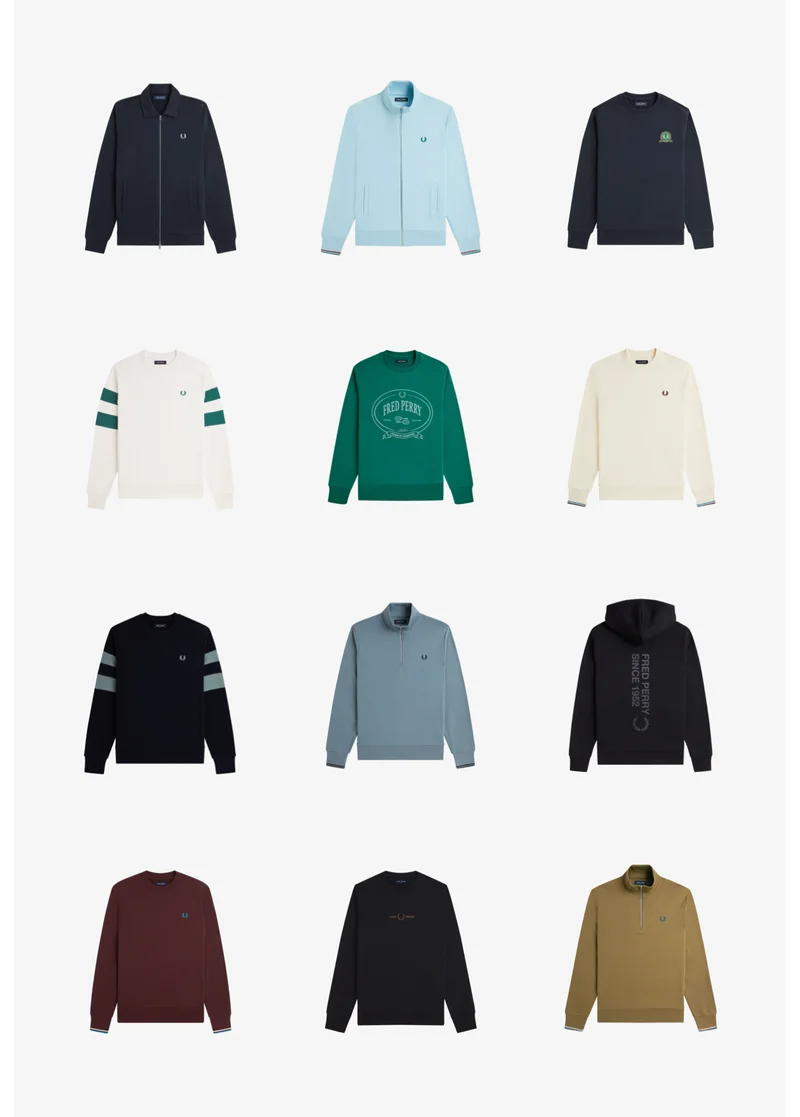 A selection of Fred Perry Sweatshirts