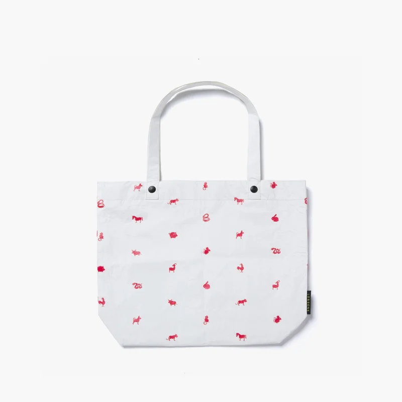 Image of Del Mar Packable Tote Small - Tyvek - White Zodiac