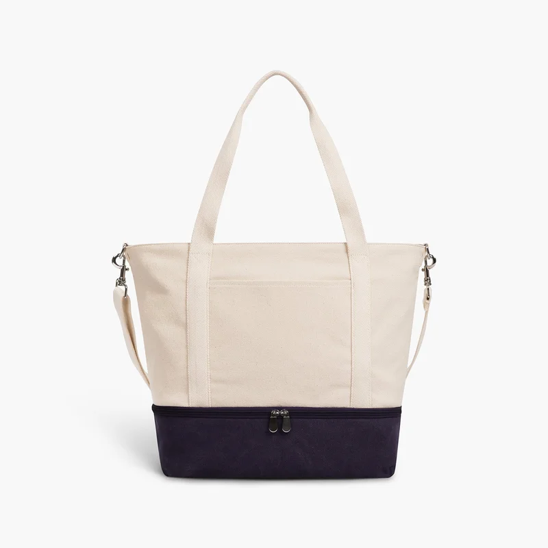Image of Catalina Deluxe Tote - Eco Friendly Canvas - Deep Navy Colorblock
