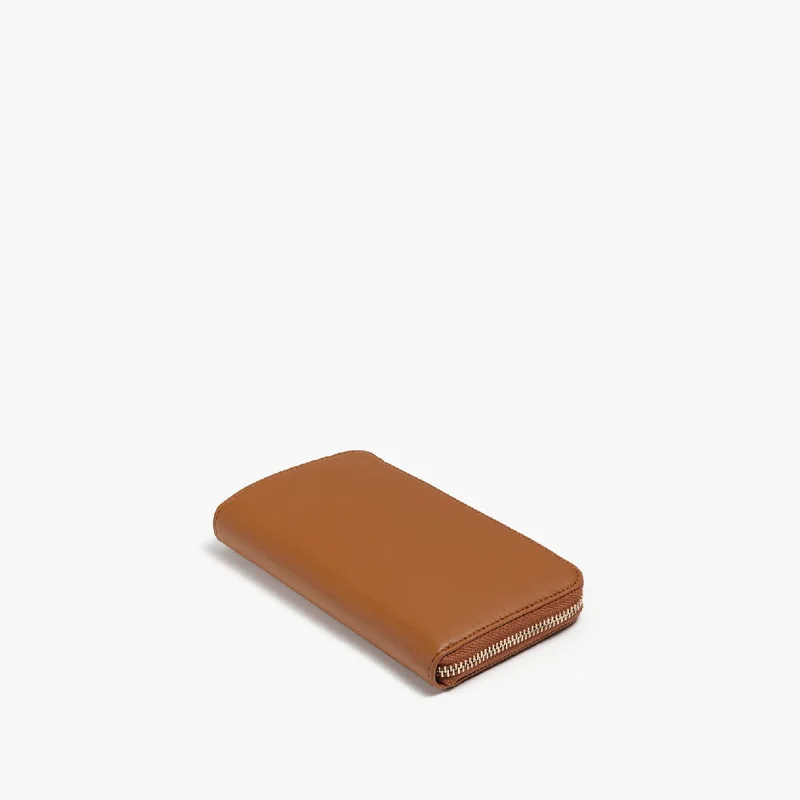 Image of Magnolia Leather Wallet - Cactus Leather - Cognac / Gold / Camel