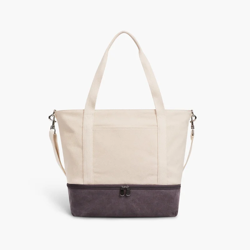 Image of Catalina Deluxe Tote - Eco Friendly Canvas - Thistle Colorblock