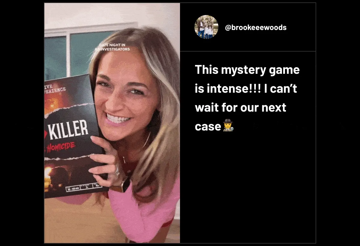This mystery game is intense!!! I can’t wait for our next case🕵️