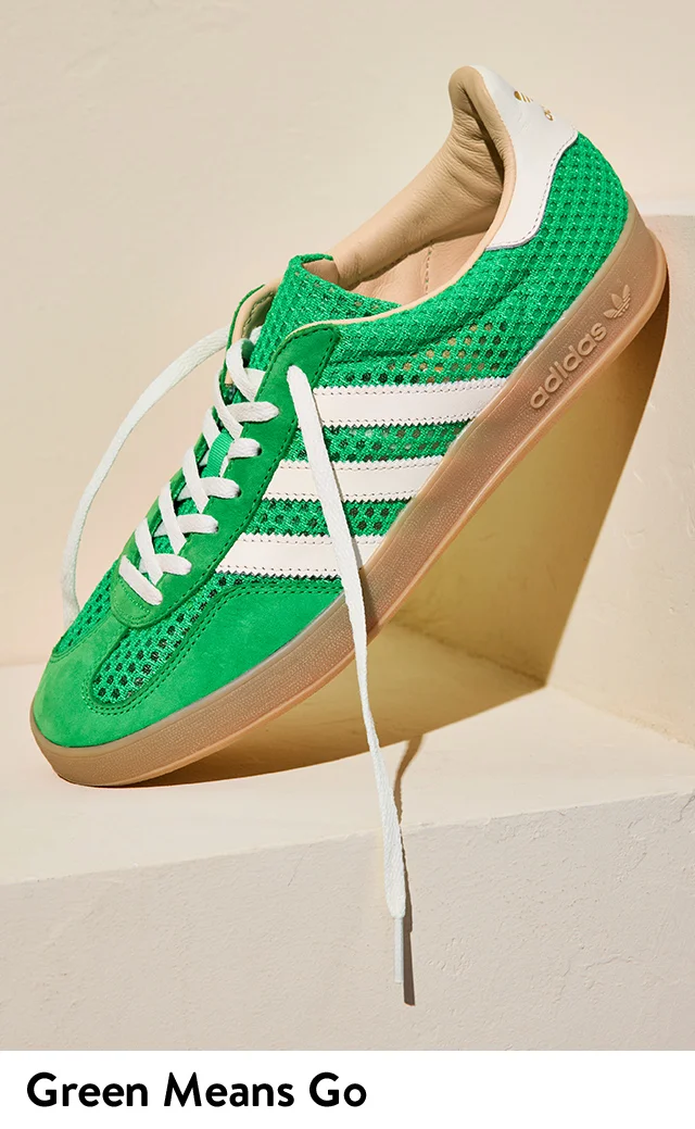 A green sneaker.