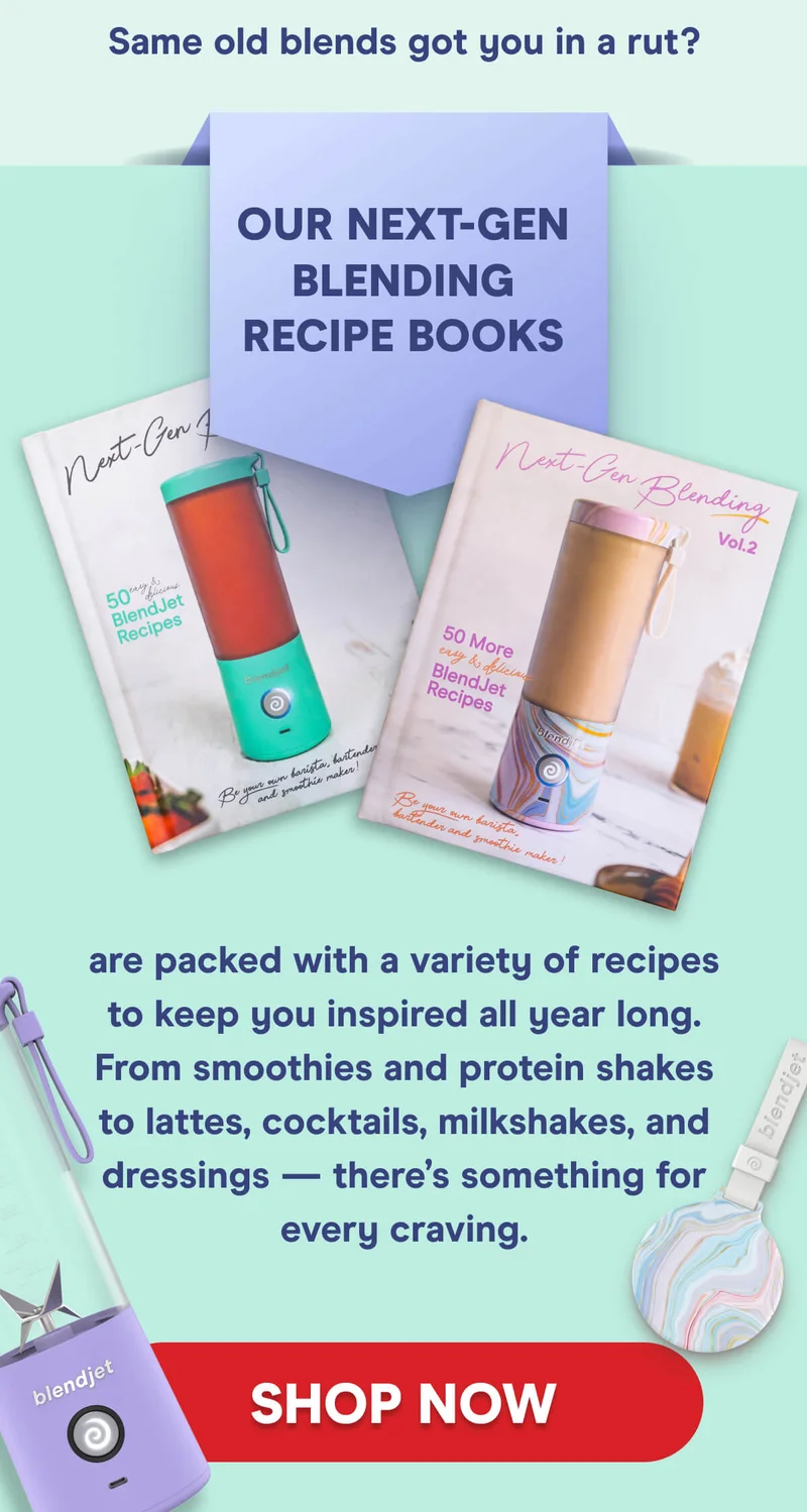 Same old blends got you in a rut? Our Next-Gen Blending Recipe Books are packed with a variety of recipes to keep you inspired all year long. From smoothies and protein shakes to lattes, cocktails, milkshakes, and dressings — there’s something for every craving.