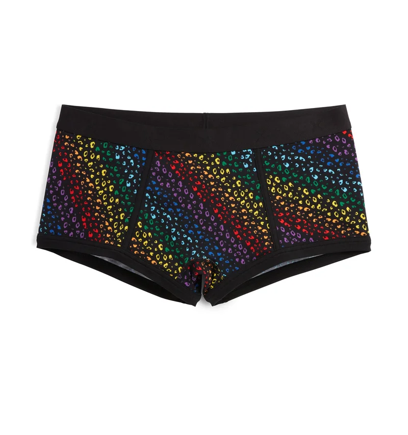 Image of Boy Shorts - Throwback Rainbow Leopard