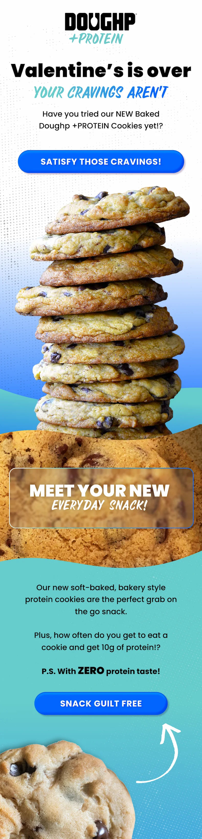Satisfy your cravings with our new baked bakery style protein cookies!