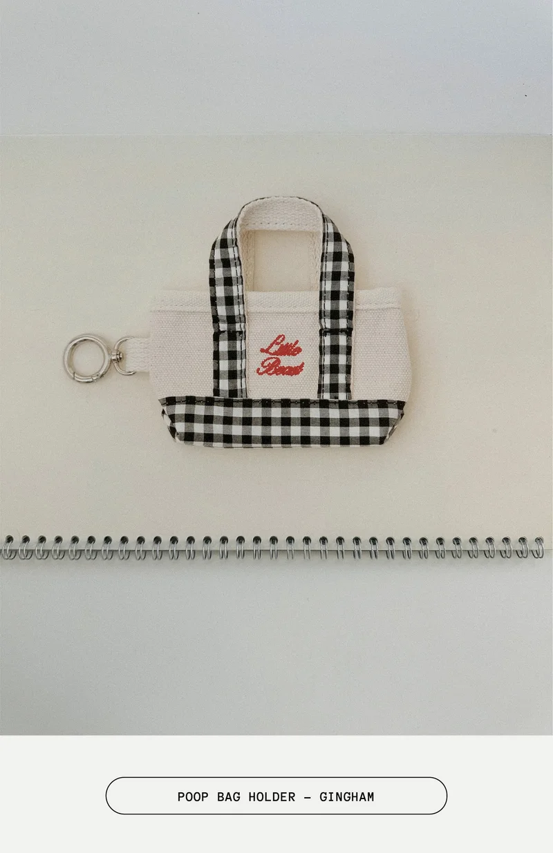 Poop bag holder Gingham