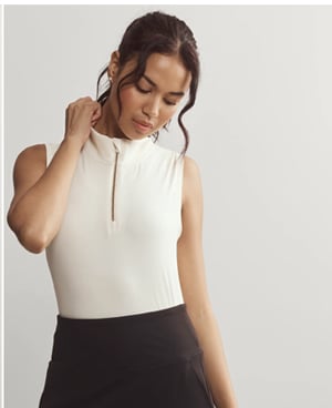 Course to Court Sleeveless Zip Mock