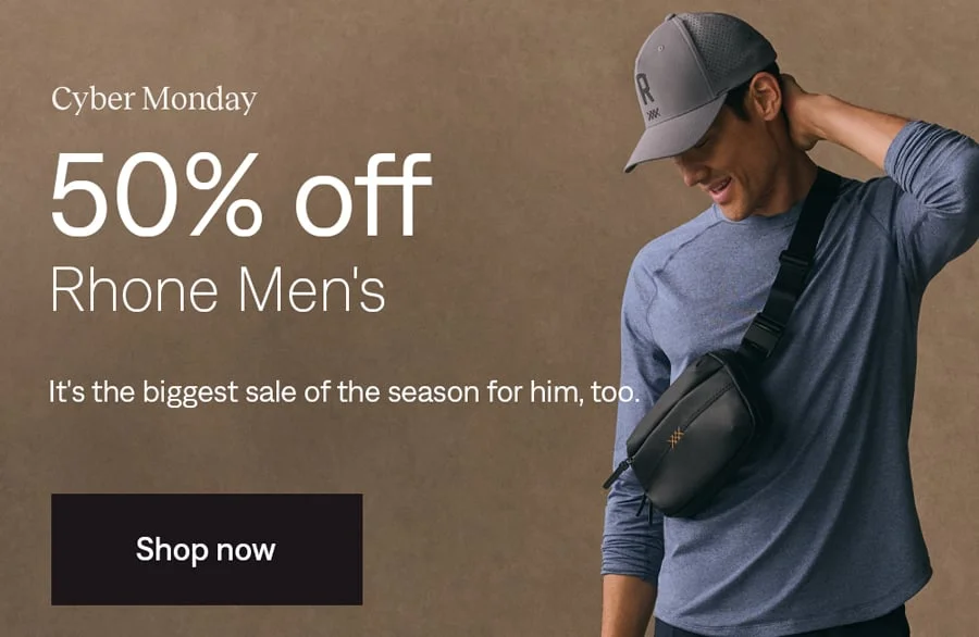 Cyber Monday: 50% off Rhone Men's