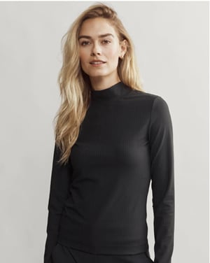 Modern Rib Mock Neck