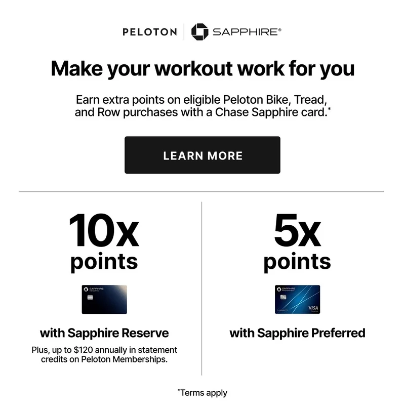 Chase Sapphire Make your workout work for you