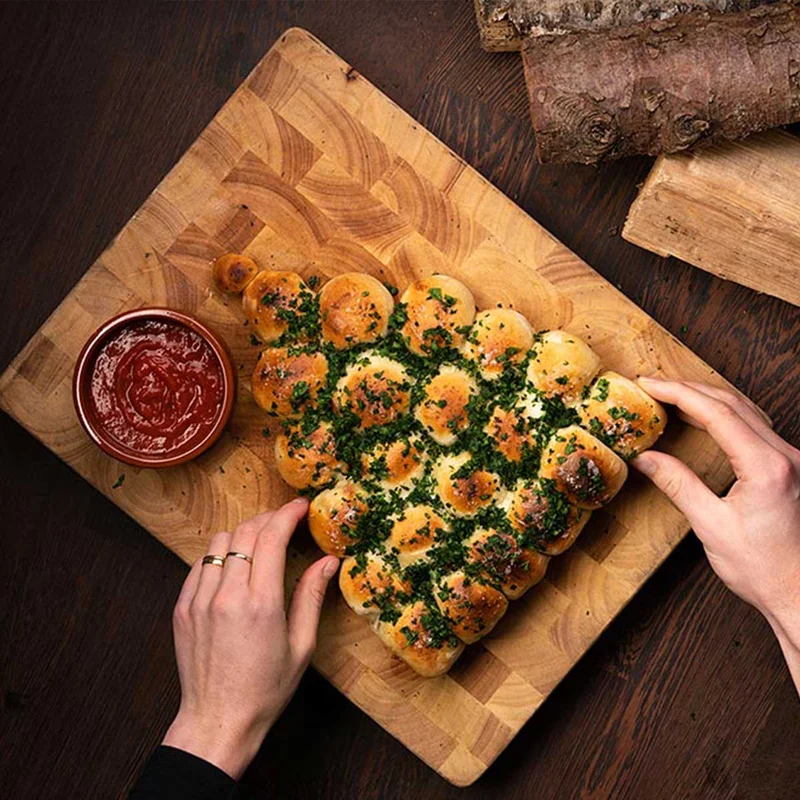 Cheesy Dough Ball Christmas Tree Pizza