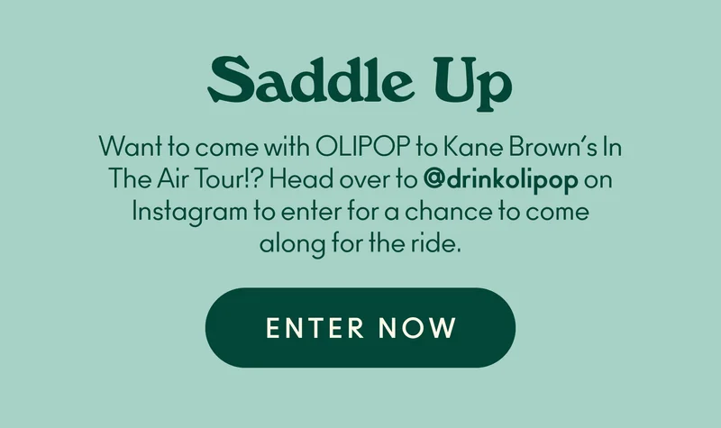 Want to come with us to Kane Brown's tour? Head over to @drinkolipop on Instagram to enter for a chance to come along for the ride.