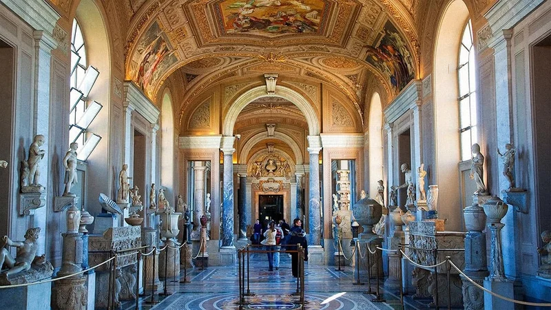 Image description: Gallery of the Candelabra at the Vatican.