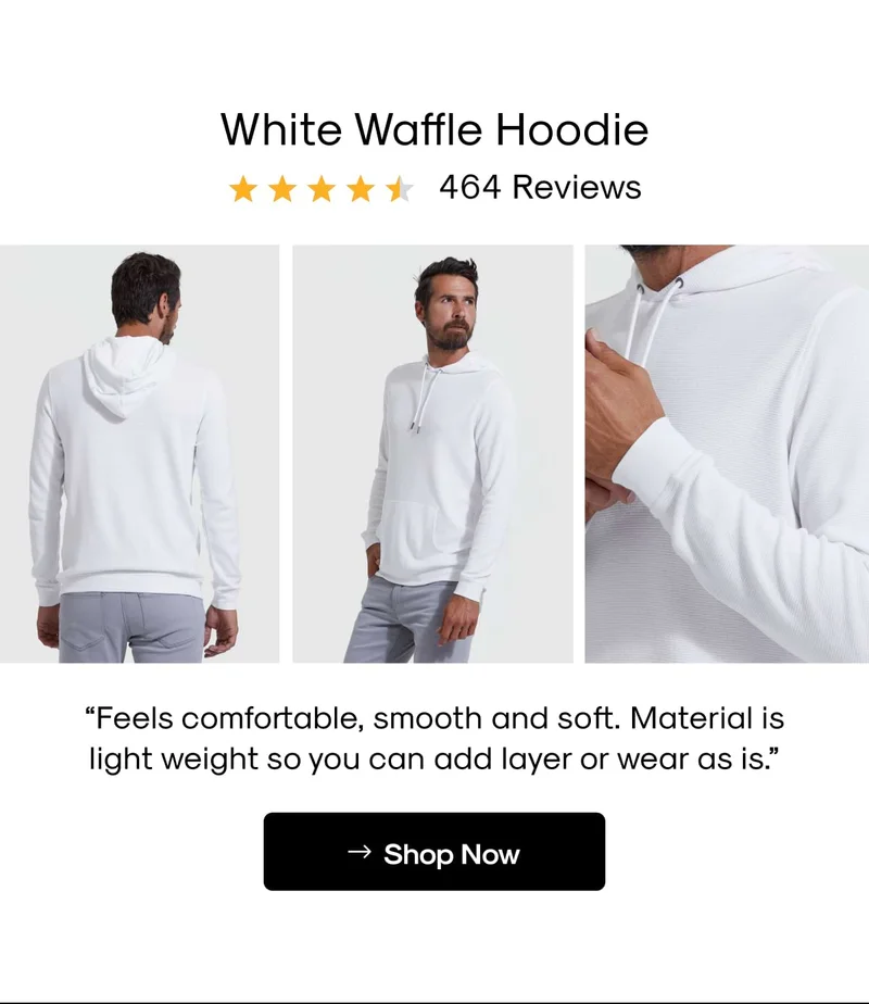White Waffle Hoodie