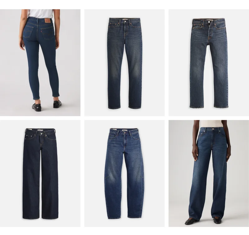 DIFFERENT DARK WASH JEANS FITS
