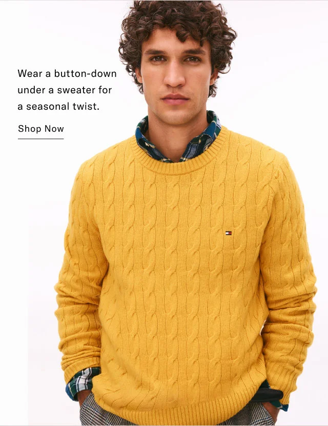 Wear a button-down under a sweater for a seasonal twist. Shop Now