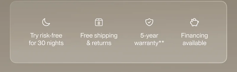 Try risk-free for 30 nights | Free shipping & returns | 5-year warranty