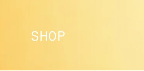 “SHOP” navigation text on a warm yellow gradient background.