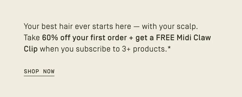 Take 60% off your first order + get a FREE Midi Claw Clip