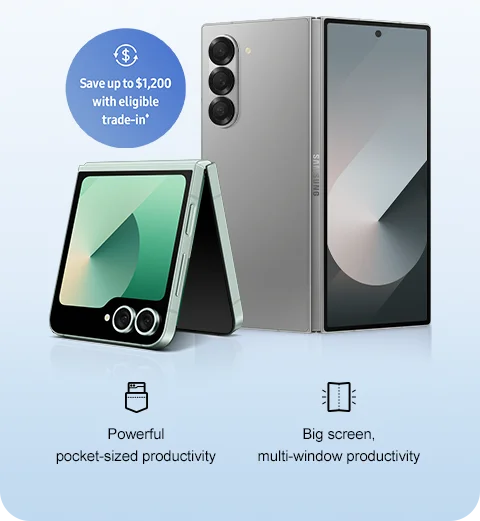 Save up to $1,200 with eligible trade-in*
        Powerful pocket-sized productivity
        Big screen multu-window productivity