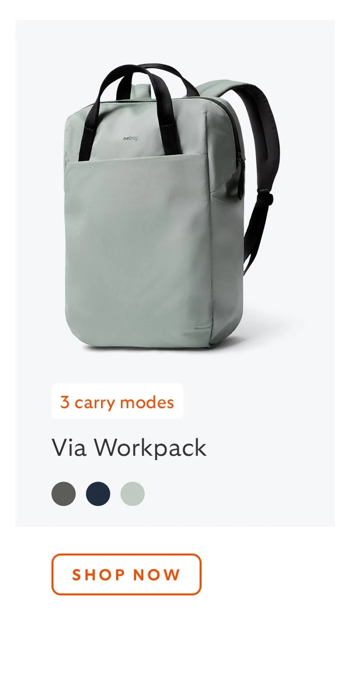 Via Workpack – Eucalyptus *3 carry modes
