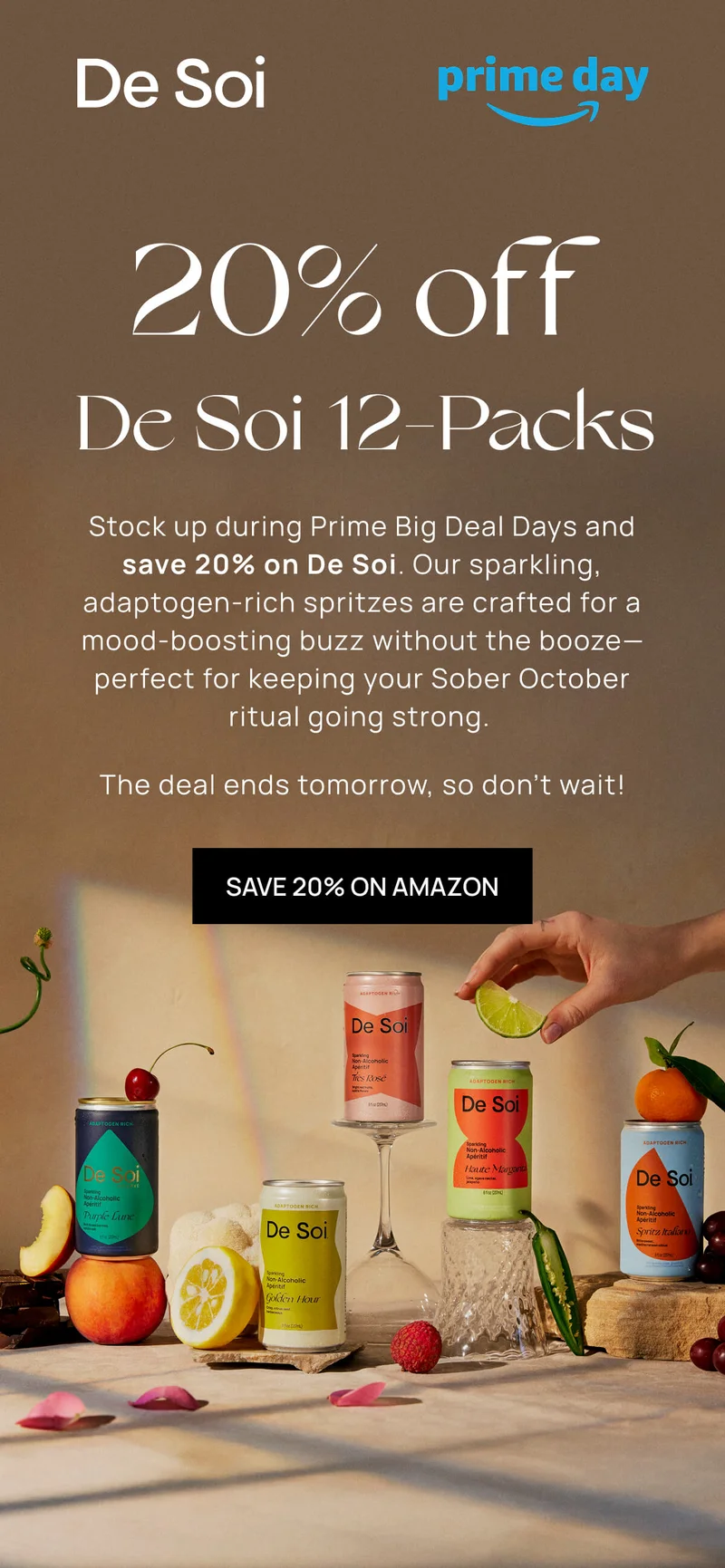 Get 20% Off 12-Packs when you shop De Soi on Amazon.com