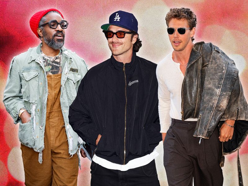 Image may contain: Austin Butler, André 3000, Baseball Cap, Cap, Clothing, Coat, Hat, Jacket, Accessories, and Sunglasses Image may contain: Austin Butler, André 3000, Baseball Cap, Cap, Clothing, Coat, Hat, Jacket, Accessories, and Sunglasses