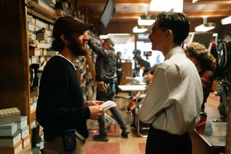 Josh Safdie on the 'Marty Supreme' set with Timothée Chalamet Josh Safdie on the 'Marty Supreme' set with Timothée Chalamet