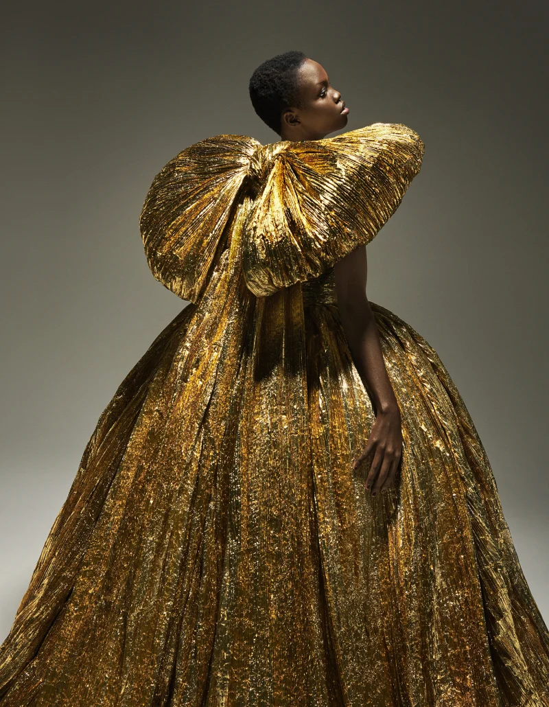 “Golden Ballroom Dress” by Balenciaga and Demna