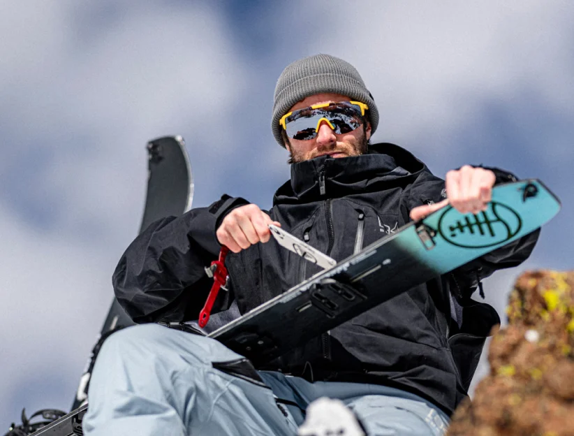 Image of a splitboarder wearing Anon Winderness Sunglasses