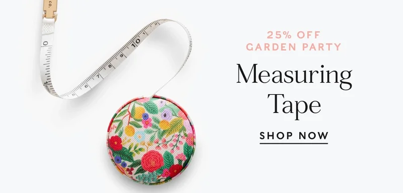 25% Off Garden Party: Measuring Tape
