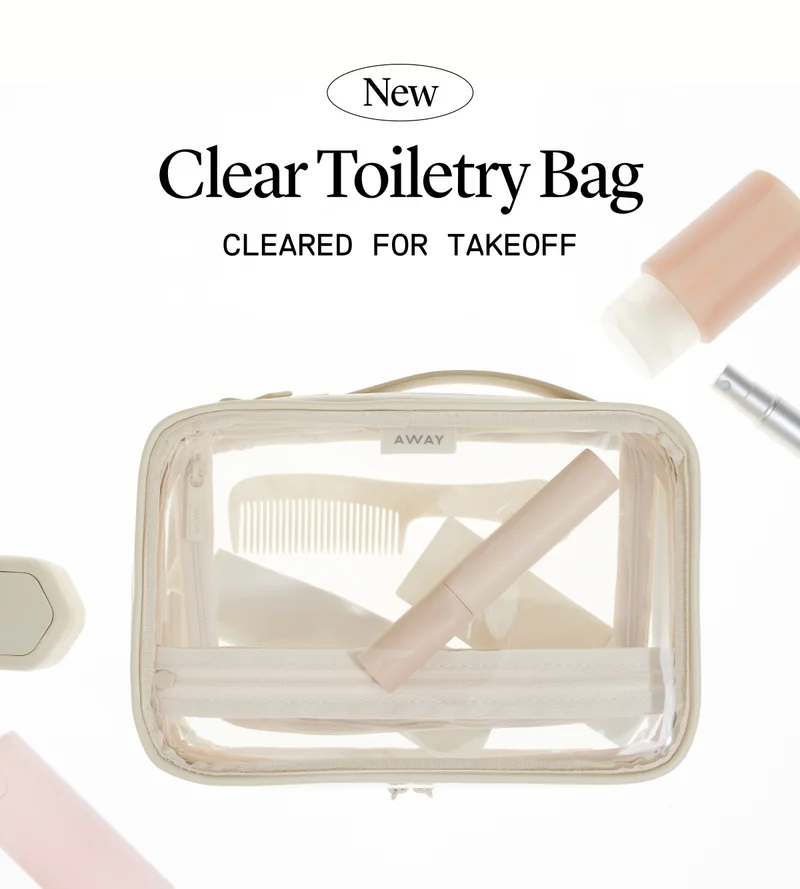 NEW: The Clear Toiletry Bag, Cleared for takeoff