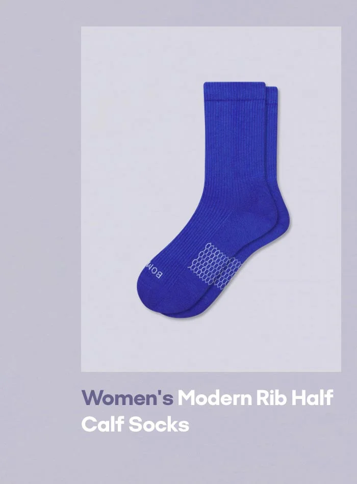 Women's Modern Rib Half Calf Socks