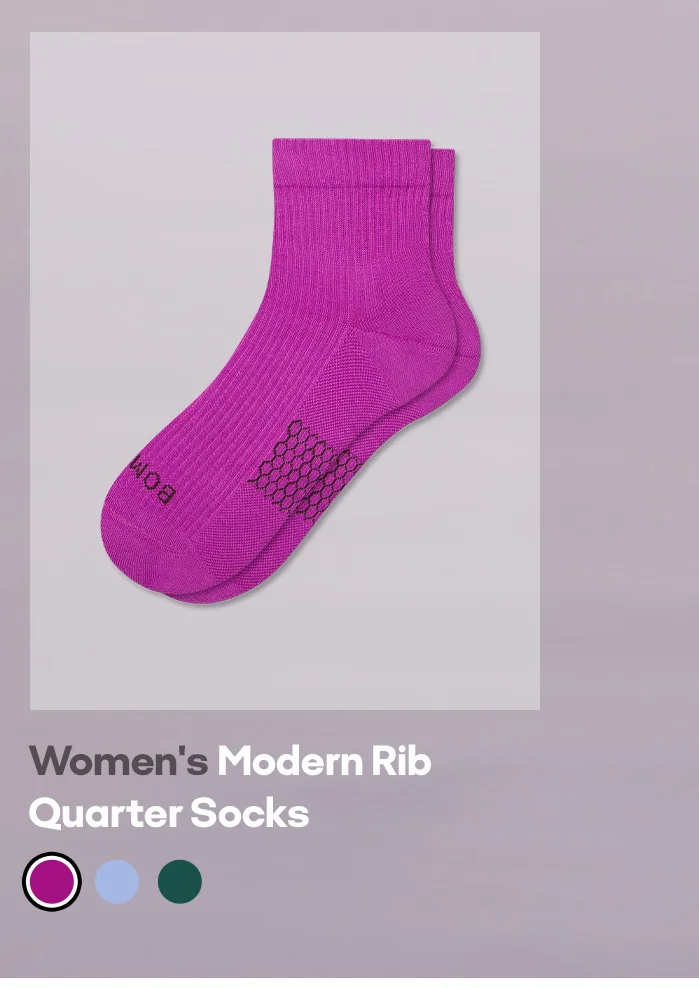 Women's Modern Rib Quarter Socks