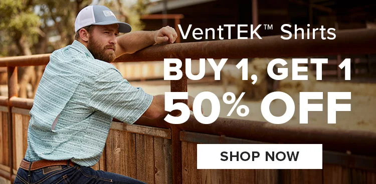 VENTTEK SHIRTS, BUY 1 PAIR, GET 1 50% OFF