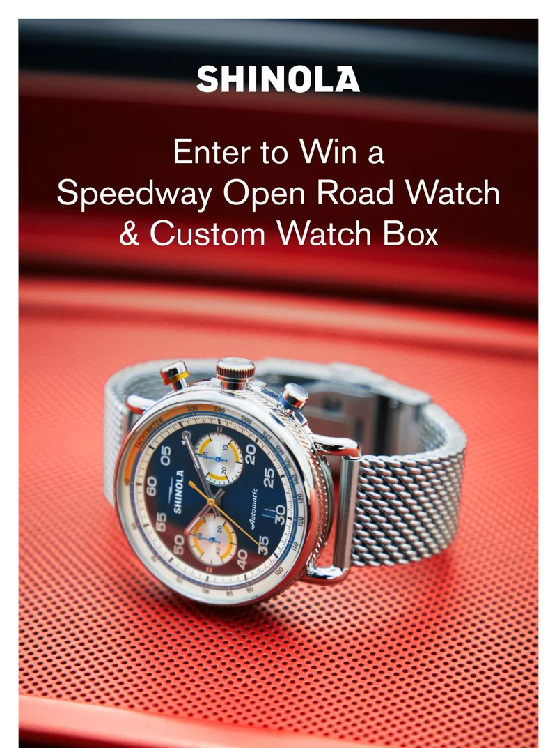 Enter to Win a Speedway Open Road Watch & Custom Watch Box