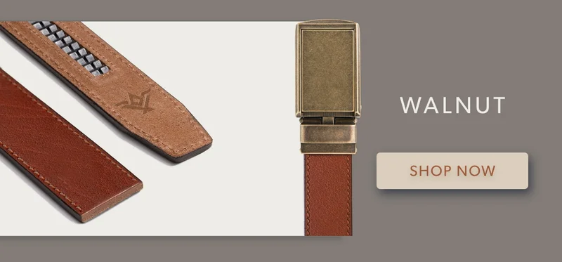 Walnut Full Grain Leather Belt